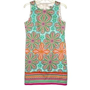 London‎ Times Colorful Floral
Sleeveless Shift Dress, Size 8